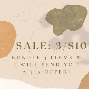🤎3/$10🤎 Like or Bundle 3 items & I’ll send you a $10 offer!